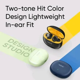 realme Buds T110 (RMA2306) with Al ENC for calls, 38 hours of Playback and Deep Bass Bluetooth Headset (Punk Black, True Wireless)