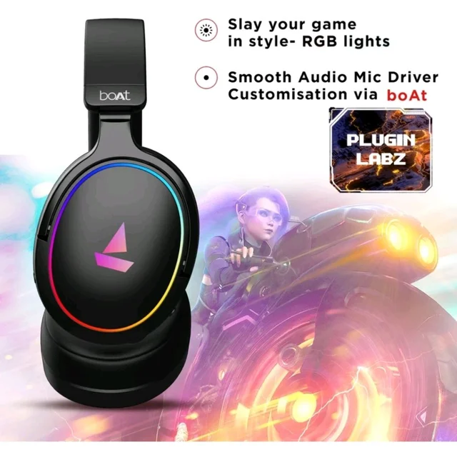boAt Immortal IM-300 with 50MM Drivers, Dual EQ Modes & RGB Lights Wired Gaming Headset (Black, On the Ear)