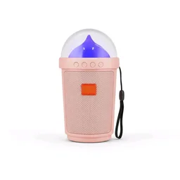 Ice Cream Shape Bluetooth Speaker with LED Light, FM/USB/TF Card & Mic Input 8 W Bluetooth Speaker
