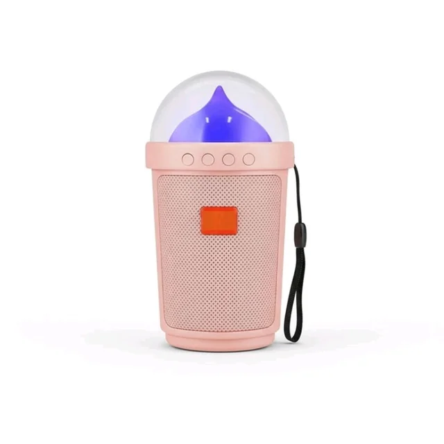 Ice Cream Shape Bluetooth Speaker with LED Light, FM/USB/TF Card & Mic Input 8 W Bluetooth Speaker