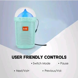Ice Cream Shape Bluetooth Speaker with LED Light, FM/USB/TF Card & Mic Input 8 W Bluetooth Speaker