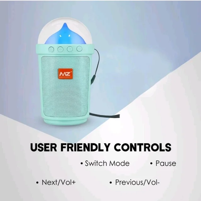 Ice Cream Shape Bluetooth Speaker with LED Light, FM/USB/TF Card & Mic Input 8 W Bluetooth Speaker