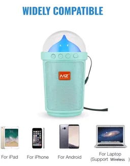 Ice Cream Shape Bluetooth Speaker with LED Light, FM/USB/TF Card & Mic Input 8 W Bluetooth Speaker