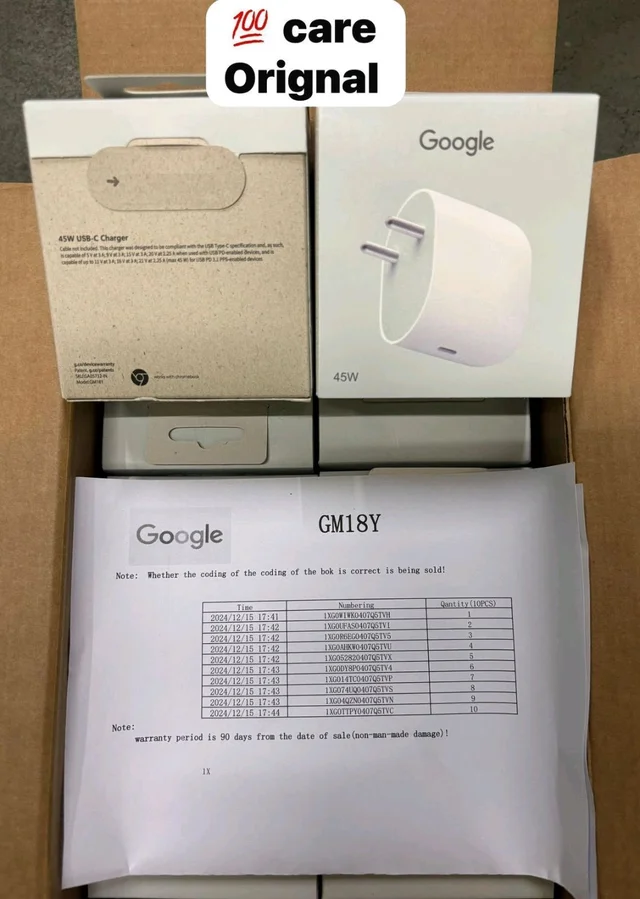 Google Pixel 45w Adapter Original With Service Center Warranty