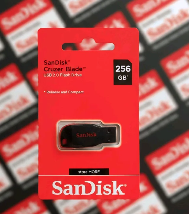 SanDisk Cruzer Blade 256GB, USB 2.0, Flash Drive, Pendrive, Red, 1Y Warranty (SDCZ50-256G-I35)