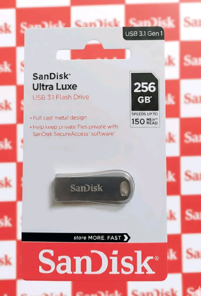 SanDisk Ultra Luxe 256GB, USB 3.1 Gen 1, Flash Drive, Upto 400MB/s R, Pendrive, Metal, 1Y Warranty (SDCZ74-256G-I35)