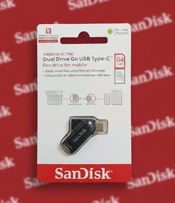SanDisk Ultra Dual Drive Go Type-C 64GB, OTG,usb3.2_gen_1 Upto 300MB/S, Pendrive, Lavender, 5Y Warranty (SDDDC3-064G-I46LPD)