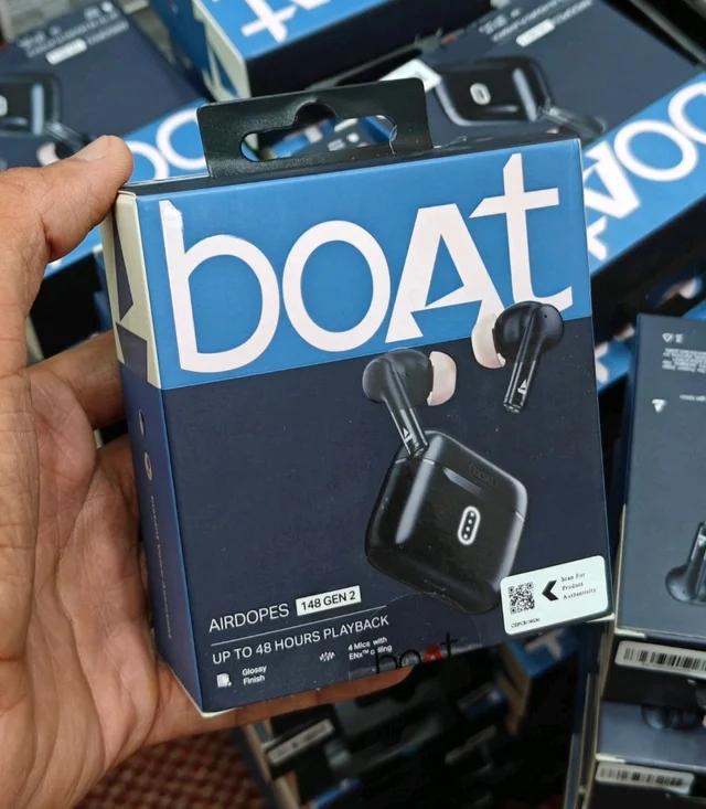 Boat Airdopes 148 Gen 2, 48H Battery, 4Mics ENx Tech, Beast Mode, ASAP Charge, Bluetooth Earbuds, TWS Ear Buds Wireless Earphones with mic (Active Black)