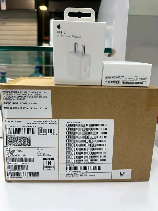 Apple 20W USB-C Power Adapter, White (for iPhone, iPad & AirPods)