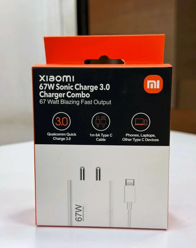 Xiaomi 67w Sonic Charge 3.0 Charger Combo Original