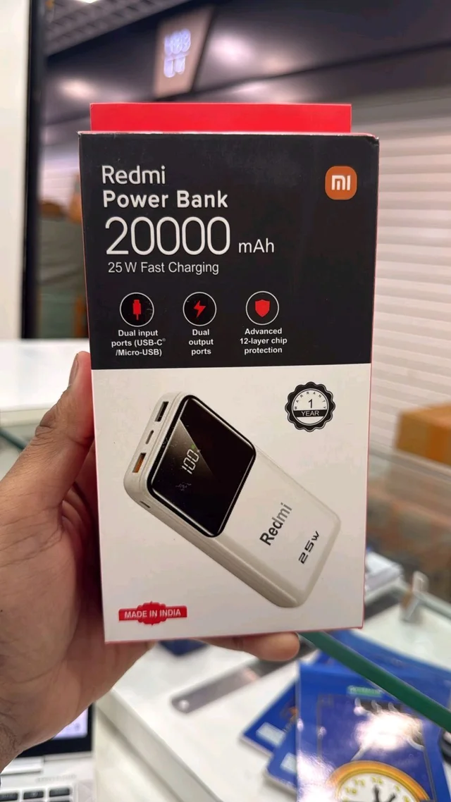 Redmi 20000mah 25w Fast Charging Powerbank Og With 1 Year Warranty