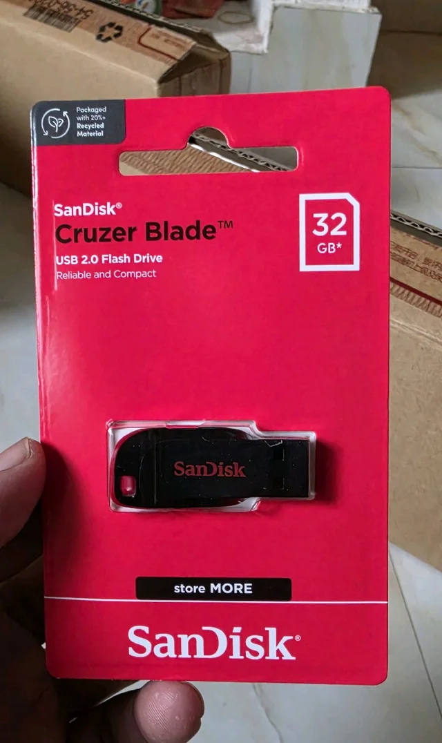 Sandisk 32gb 2.0 Pendrive Original With 5 Years Service Center Warranty