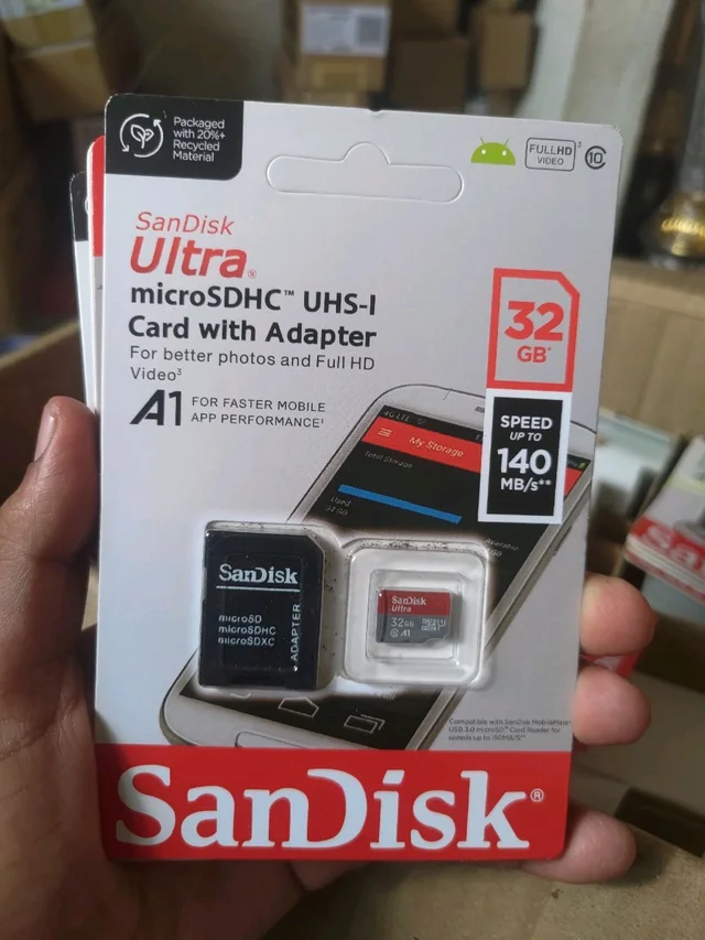 SanDisk 32gb Ultra A1 Memory Card Imported Og