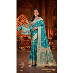 Silk saree readymade blouse set