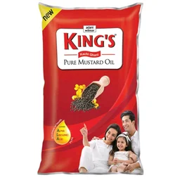 King's Kachi Ghani Pure Mustard Oil (Sarsher Tel)
(900 g)