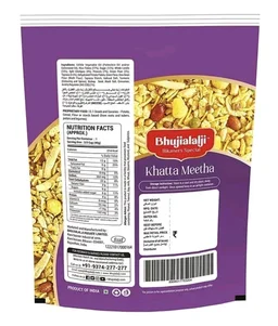 Bhujialalji Khatta Meetha, 400g, Namkeen Snacks Tasty & Crunchy Tea-time Namkeen, All time favourite indian snacks/Namkeen, Ready to eat, Crispy & Light snacks, Pack of 1