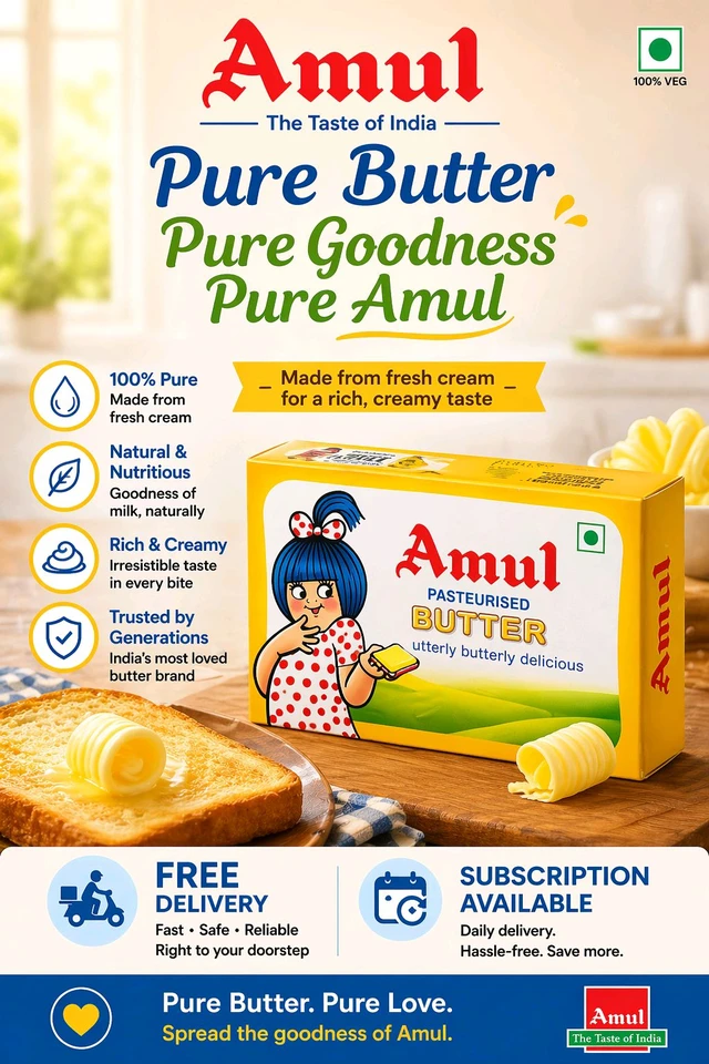 Pure Butter Amul Butter 100g