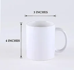 Frosted white glass Mug with photo - 330 ML