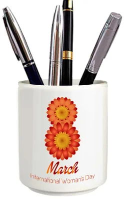 Women's day ceramic planter - 330 ML