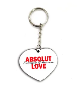 Metal Keychain with print - Wooden-MDF