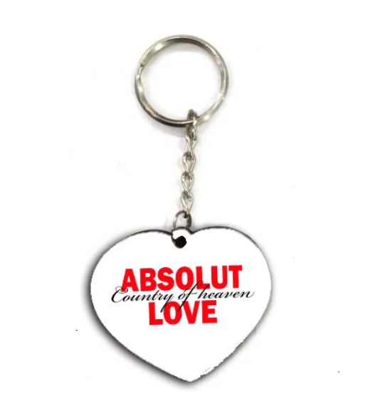Metal Keychain with print - Wooden-MDF