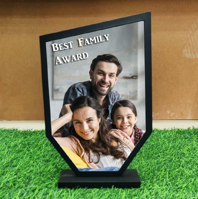 Wooden Trophy Photo Frame with Print 