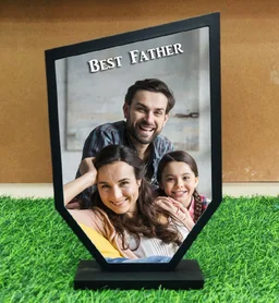 Wooden Trophy Photo Frame with Print - 8x5