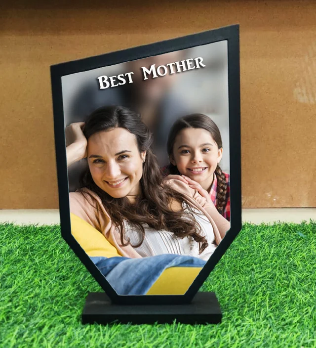 Wooden Trophy Photo Frame with Print - 8x5