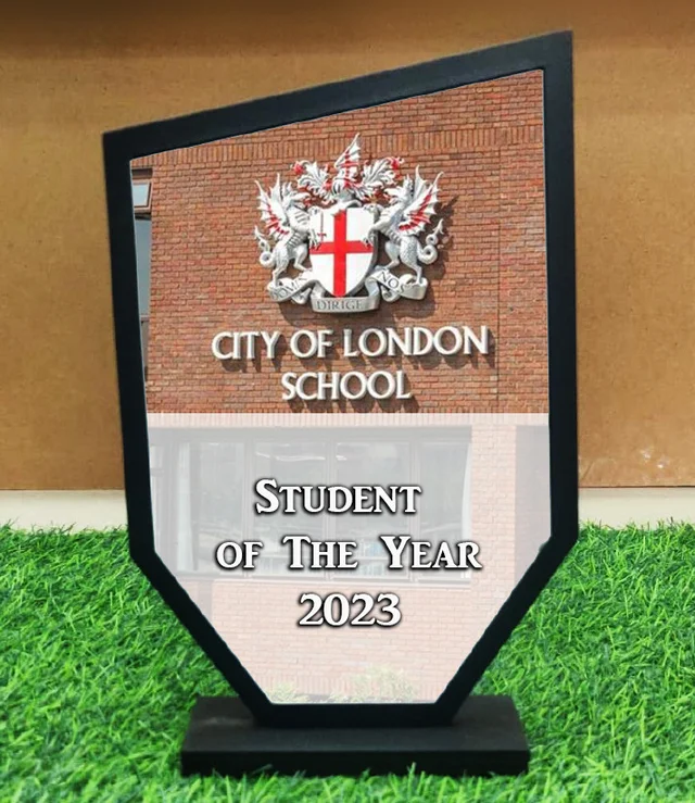 Wooden Trophy Photo Frame with Print - 8x5