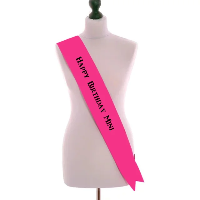 Personalized Sash for Party - 3.5x60, Pink