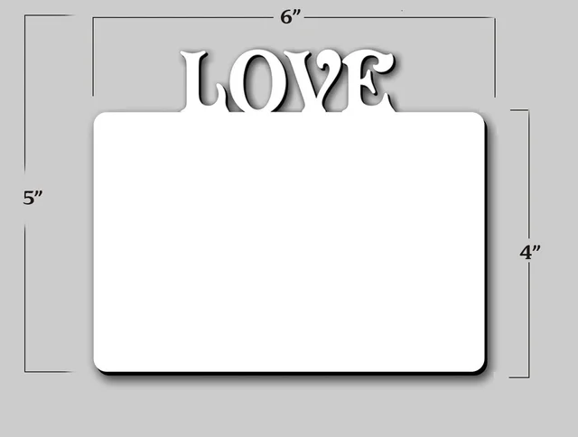 Love Photo Print wooden photo frame - 8x6