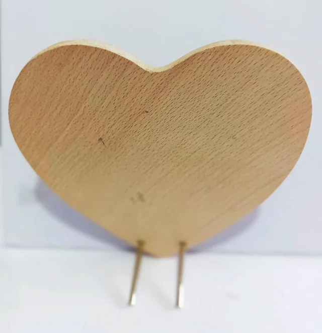 Heart Shaped Laser engraved Gift Photo Print Wooden frame - 7x7 Heart