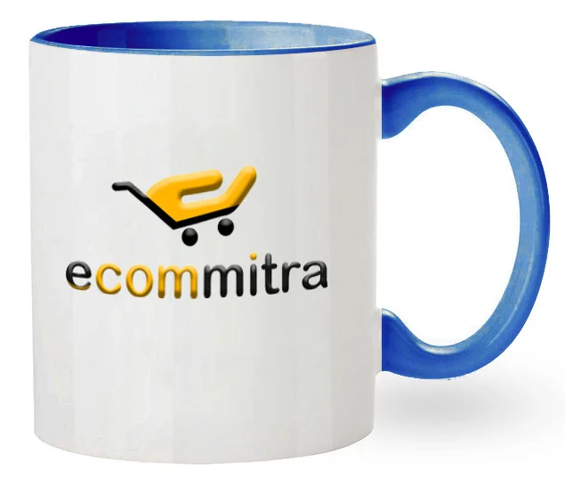 Inner Color Ceramic Mug with print - 330 ML, Mix Colors