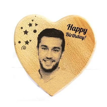 Laser engraved Gift Photo Print Wooden frame for Birthday Gift - 7x7 inch