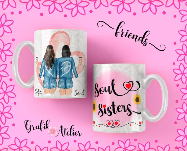 Friendship Gift Coffee Mug - 330 ML, White