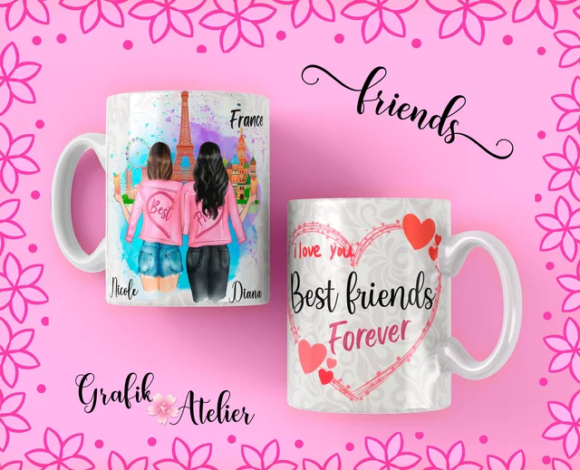 Friendship Gift Coffee Mug - 330 ML, White