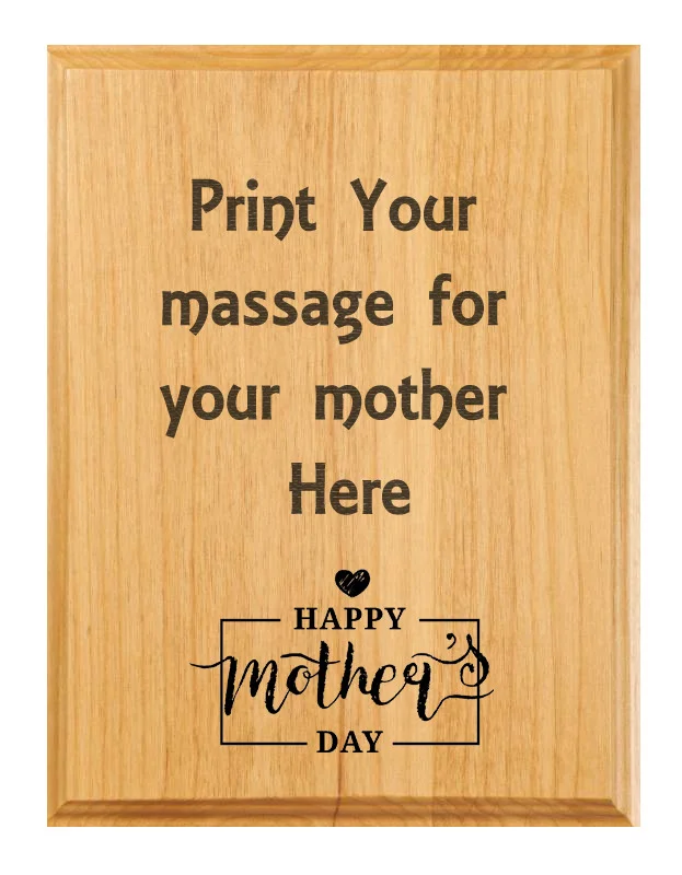 Laser engraved wooden Personalized Gift for Mother's day - 4x6 inch, Massage