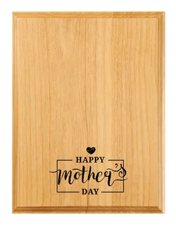 Laser engraved wooden Personalized Gift for Mother's day - 4x6 inch, Massage