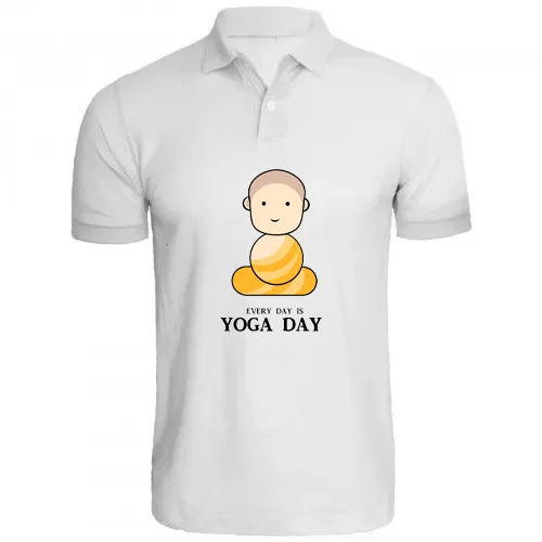 Yoda Day T-Shirts for Men and Women - Small, Polo Collar With Cute Baba Logo