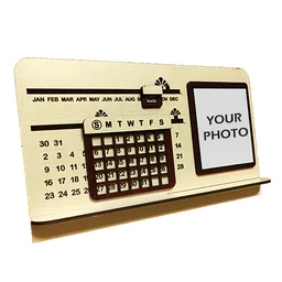 Personalised Birthday Gift Wooden Lifetime Infinite Desk Table Calendar for office/home - 10.5x6.5 inch