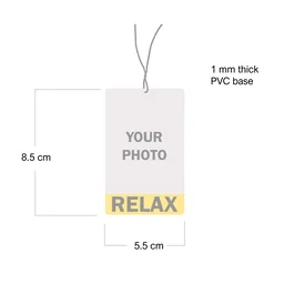 Personalize Car Hnaging for a relxed mind - 3.5x2.25 inch