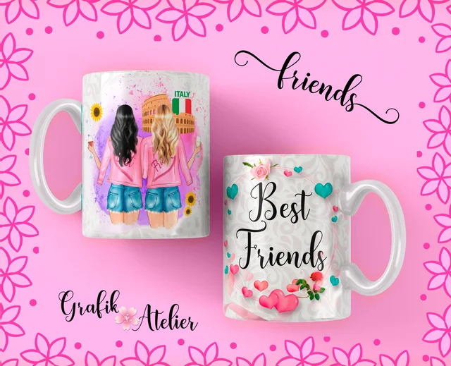 Friendship Day Gift ceramic coffee mug for girls - A-3