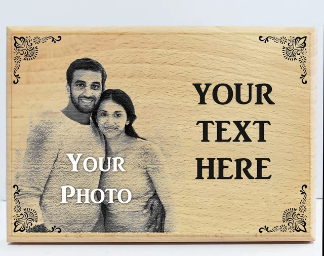Personalized laser engraved Wooden Photo frame for Sister, Rakhi Gift for sister - 8x10 inch