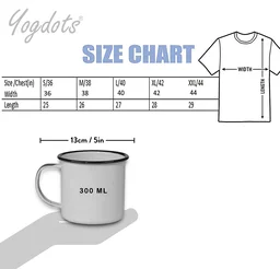 YOGDOTS Adventure Print T-Shirt and Steel Mug Combo for Hiking, Sports, Outing, Picknic or Adventure - M, Gray