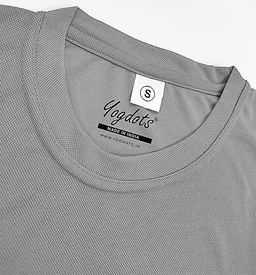 YOGDOTS Adventure Print T-Shirt and Steel Mug Combo for Hiking, Sports, Outing, Picknic or Adventure - M, Gray