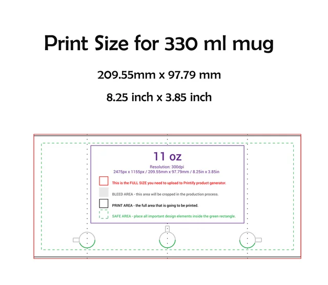 Achchha Gift Black Ceramic Coffee Mug 330 ML with print - 330 ML