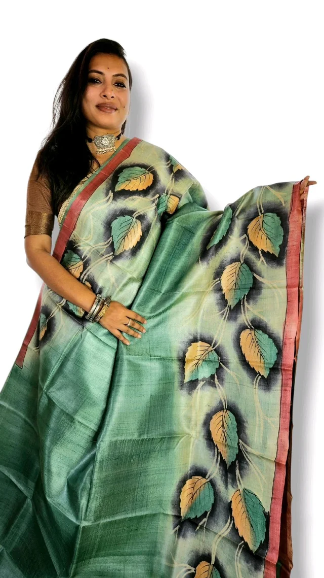 APARAJITA Tussar Hand Paint Saree