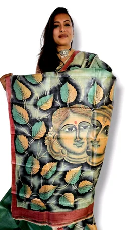 APARAJITA Tussar Hand Paint Saree