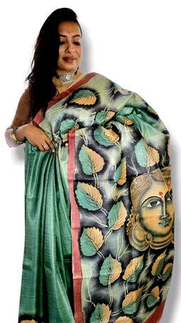APARAJITA Tussar Hand Paint Saree