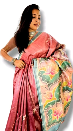 APARAJITA Tussar Hand Paint Saree